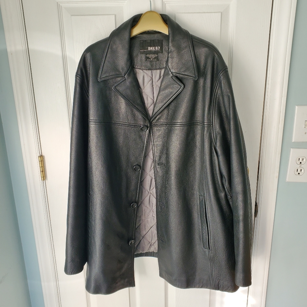 Black leather jacket